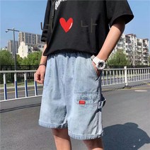 쇼핑하자 남성 데님 롤업 청 반바지B8 616968850238