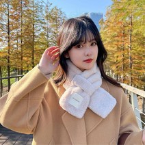 끼우는 털 목도리 20대 귀여운 머플러 겨울감성 목도리선물 겨울스카프 퍼 겨울선물 부드러운 겨울용품
