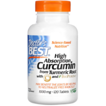닥터스베스트 고흡수성 커큐민 1 000mg 120정 피페린 스테아르산마그네슘 Curcumin 심황 블랙페퍼 이산화규소 글리콜산나트륨 하이프로멜로스, 1개