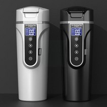 휴대용 자동차 난방 컵 스테인레스 대용량 저장식전기 저온수기 설치, Black