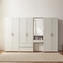 보루네오 마르체 데이 3000 수납 화장대 옷장 세트 BJN621, 밀크화이트, 단품