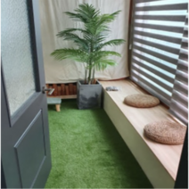 원그린 방염 인조 롤잔디 PX2800C 2 x 0.5 m, 4개
