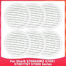 atv전술차량 오토바이 오포캠핑카 상어 시리즈 스팀 및 스크럽 올인원 하드 플로어 스팀 걸레 패드 예비 부품 액세서리, 6pcs 대걸레