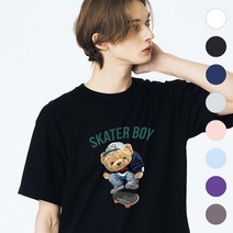면티 블랙 베르디베어 남자 여자 반팔티 티셔츠