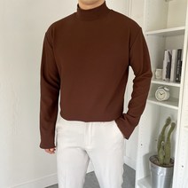 남자 구김없는 스판 링클프리 오버핏 반폴라 티셔츠(5COLOR)