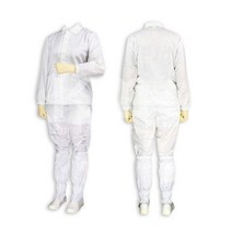 무진복 크린룸 방진복 투피스 작업복 케이엠 보호복, 흰색_주머니없음_L