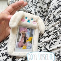 포카홀더 바인더 키링 곰 토끼 Photocard 케이스 큐티 키체인 각종카드 사진 신용 은행 카드 홀더, O