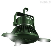 인더스 휴대용 무선 선풍기 LED 랜턴 겸용 파트팬 캠핑 필수용품, INO-D04TG(레트로그린)