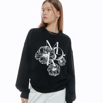 밀리언코르 로고 플라워 박시 맨투맨 MCT 5170