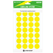 유니온플러스 unionplus 원형스티커일반(330/황색) UL-330YE 19mm 1개