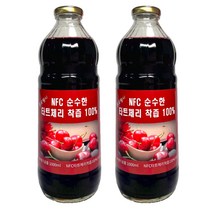 즙농장 물넣지 않은 몽모랑시 NFC타트체리 착즙 100% 2병, 2개, 1000ml