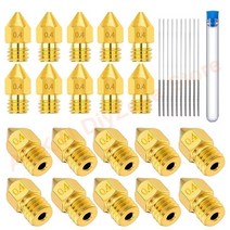 20Pcs MK8 압출기 노즐 1.75mm 0.2/0.3.5.6.8/1.0 & 10 Makerbot Creality CR-10 3D 프린터 부품 용 0.35 바늘, 0.5mm