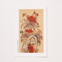 민화 엽서(소) - 모란도2