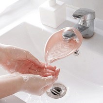 [제이제이오피스] 나뭇잎 수도꼭지 연장 유아 손씻기 세면대 개수대