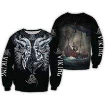 오토바이 방한복 남자 바이킹 3D 프린트 풀오버 후드 의류 가을/겨울 2021 핫 트렌드 패션 매칭 얇은 스타, 05 WJ530