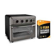 Cuisinart TOA-60BKS 컨벡션 토스터 오븐 에어 프라이어 라이트 블랙 번들 포함, 라이트 블랙.