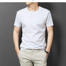 FANSYLI 남자 여름 반팔티 순면의 루즈핏 빅사이즈 이너웨어 반팔 티셔츠 W3F0301