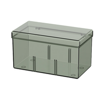 다용도 손잡이 수납 정리 투명 리빙박스 보관함, 그린(기본형)