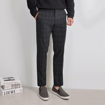F/W 상품 포멀 남성 체크 스판 슬랙스 남자 바지 준옴므
