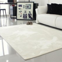 벨벳감촉 앙고라 러그 Ivory 100X150 냉기차단 카페트 보온 홈카페 감각적