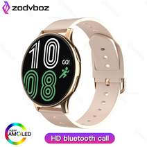 Zodvboz 2022 스마트 시계 라운드 smartwatch 블루투스 통화 시계 남성, 로즈 골드