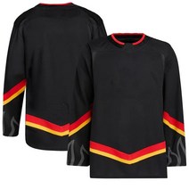 아이스하키 유니폼 저지 져지 티 미식축구 하키 럭비 사용자 정의 캐나다 캘거리 아이스 이름 번호 스포츠 스웨터 스티치 더 스타일, [01] S, [01] Black