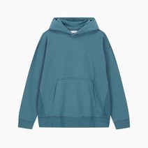 [캘빈클라인 진] [CK] 남 터쿠아즈 릴렉스핏 CK 스몰 로고 기모 후디 40HM256