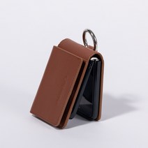 본아띠 갤럭시 Z플립4 아토 B.B.G 고리 링 카드 포켓 수납 천연소가죽 케이스