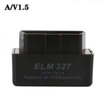자동차 차량 진단기 mini elm327 v1.5 obd2 엔진 스캐너 obd 2 obdii elm 327 v 1 5 자동차 진단 어댑터 블루투스 호환 자동 도구, v1.5 블랙