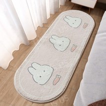 러그 카페트 겨울 만화 곰 인쇄 카펫 미끄럼 방지 타원형 바닥 매트 귀여운 영역 깔개