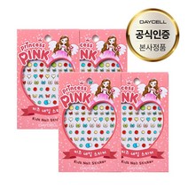 프린세스 핑크의 유아용 손쉬운 키즈 네일 스티커 6장, 4개