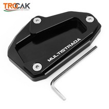 2022NEW 킥 스탠드 풋 사이드 확장 패드 서포트 플레이트 DUCATI Multistrada 950 1100 액세서리, 03 ALL BLACK
