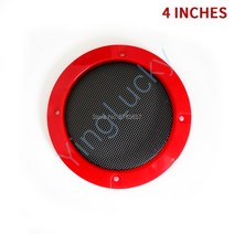마이너스몰딩 pvc 천정 바닥 마감재 2 개 4 인치 스피커 커버 라운드 금속 메쉬 그릴 장식 아케, 01 2pcs red