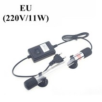 자외선살균기 UV 휴대용 침구 마스크 휴대폰 다용도 소독 220V 수족관 Ulraviolet 조명 UVC 살균기 3W 5W 7W 9W 11W 13W 물고기 저수지 소독 UV 램, AE) 11W EU Plug 220V, CHINA, Black