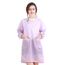 미다스키친 김장용 긴소매 파스텔 앞치마, 1개, 퍼플