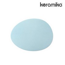 케라미카 실리콘 식탁매트 조약돌타입, 스카이블루, 가로 43cm x 세로 33cm x 두께 1.4mm