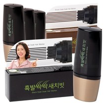 쉽고 빠른 간편 새치 커버 흑발싹싹 새치빗 단품 1개 블랙/브라운, 브라운, 색상:브라운