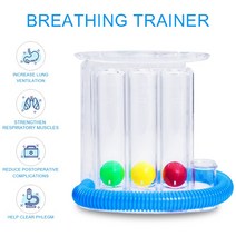 폐활량 운동기구 흉곽호흡기 폐호흡기기 BOXYM 3 볼 호흡 트레이너 홈 폐 기능 재활 치료 운동가 테스트 훈, 한개옵션0