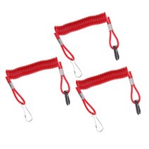 3pcs 보트 선외 안전 엔진 정지 리셋 스위치, 레드, 네오프렌