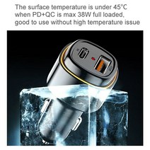 자동차gps 네비게이션 자동차 충전 장치 충전기 어댑터 블랙 듀얼 포트 유연한 PD USB 18W 20W 1pcs