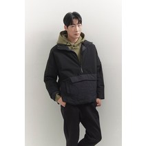 코오롱스포츠 KS+SEISHIN 남녀 공용 퀼팅 패딩 아노락 TLJJW22711BLK