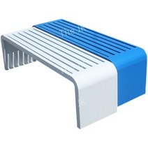 공원벤치 정원 평벤치 컬러 야외용 운동장 철제 주물, 100x40x45 화이트