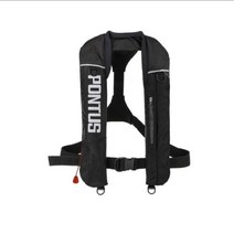 폰터스 자동팽창식 성인 구명조끼 안전한 라이프자켓 바다낚시준비물 슬림핏 경량 도시어부, 블루