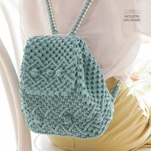 손뜨개 백팩 만들기 2컬러 DIY 키트 마크라메 재료 모던마크라메 모자뜨기 마크라메가방 뜨개방 코나실