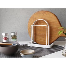 싱크대위수납 2칸 도마정리대 메탈랙 신혼집 1인가구 요리학원 주방소품 주방수납 원데이클래스 깔끔, 블랙