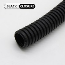 PP 절연 주름관 스레딩 호스 플라스틱 와이어 보호 슬리브 75mm345mm 1 m 5m 10m, 25.Black Closure - AD 285 x ID