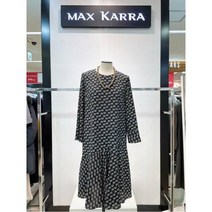 막스카라 W몰 막스카라 프린트 플레어 원피스 M83MWO005MEB1