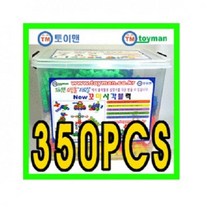토이맨 블록완구 뉴꼬마사각블럭 350PCS 케이스포함 사각 십자블록