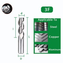 SIQI 엔드 밀 고정밀 HSS 금속 커터 Co8 코발트 D1-32mm 2 3 4 플루트 이빨 알루미늄 밀링 공구 키 인승 라우터 비트, 03 3 Flutes-HSS_22 8mm