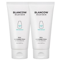 블랑카우 밀키스킨 리얼 우유 클렌징폼, 2개, 150ml
